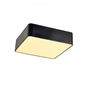 CECILIA ΦΩΤΙΣΤΙΚΑ ΟΡΟΦΗΣ LED ΜΕΤΑΛΛΟ ΜΑΥΡΟ 48x48xH13cm