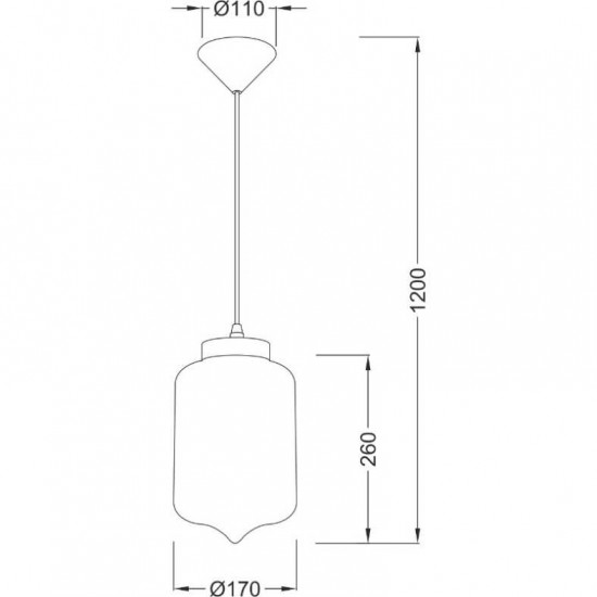 ΚΡΕΜΑΣΤΟ ΔΙΑΦΑΝΕΣ ΓΥΑΛΙ Φ17cm 1χ40W E27