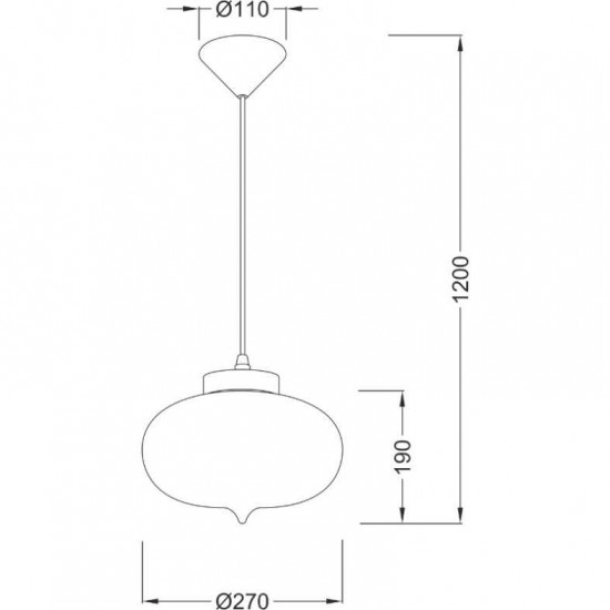 ΚΡΕΜΑΣΤΟ ΜΟΝΟΦΩΤΟ ΦΩΤΙΣΤΙΚΟ ΔΙΑΦΑΝΕΣ ΓΥΑΛΙ Φ27cm