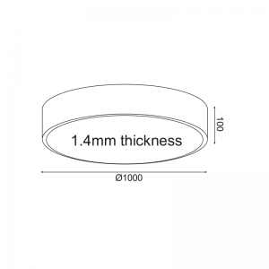 XENI ΦΩΤΙΣΤΙΚΟ ΟΡΟΦΗΣ LED ΜΕΤΑΛΛΟ ΜΑΥΡΟ D100xH10CM