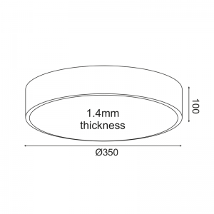 XENI ΦΩΤΙΣΤΙΚΟ ΟΡΟΦΗΣ LED ΜΕΤΑΛΛΟ ΛΕΥΚΟ D35xH10CM