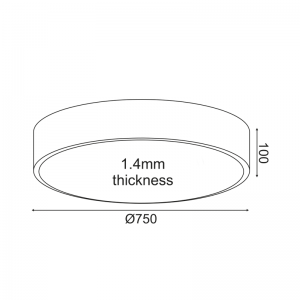 XENI ΦΩΤΙΣΤΙΚΟ ΟΡΟΦΗΣ LED ΜΕΤΑΛΛΟ ΜΑΥΡΟ D75xH10CM