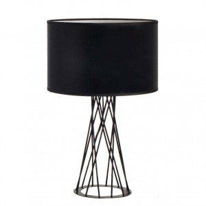 ΠΟΡΤΑΤΙΦ 1χE27 ΜΑΥΡΟ ΜΕ ΜΑΥΡΟ ΑΜΠΑΖΟΥΡ Η45cm