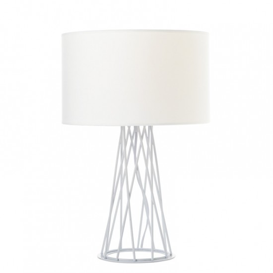 ΠΟΡΤΑΤΙΦ 1χE27 ΛΕΥΚΟ ΜΕ ΛΕΥΚΟ ΑΜΠΑΖΟΥΡ Η46cm