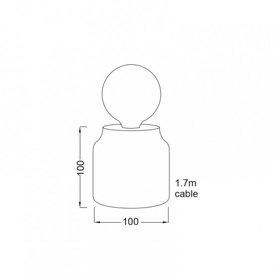 ΠΟΡΤΑΤΙΦ 1ΧΕ27 ΜΑΥΡΟ ΤΣΙΜΕΝΤΟ+ΧΑΛΙΚΙ Φ10ΧΗ10CM