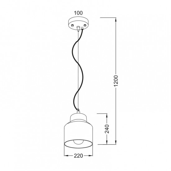 ΚΡΕΜΑΣΤΟ Φ/Σ 1ΧΕ27 ΤΣΙΜΕΝΤΟ+ΧΑΛΙΚΙ Φ22ΧΗ120CM