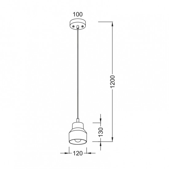 ΚΡΕΜΑΣΤΟ Φ/Σ 1ΧΕ27 ΤΣΙΜΕΝΤΟ+ΧΑΛΙΚΙ Φ12ΧΗ120CM