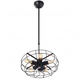 FAN ΚΡΕΜΑΣΤΟ ΦΩΤΙΣΤΙΚΟ 5ΦΩΤΟ ΜΕΤΑΛΛΙΚΟ ΜΑΥΡΟ Φ41xH110CM