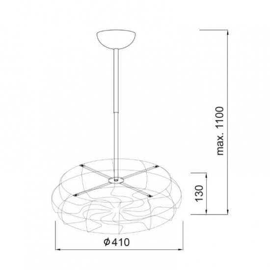 FAN ΚΡΕΜΑΣΤΟ ΦΩΤΙΣΤΙΚΟ 5ΦΩΤΟ ΜΕΤΑΛΛΙΚΟ ΜΑΥΡΟ Φ41xH110CM