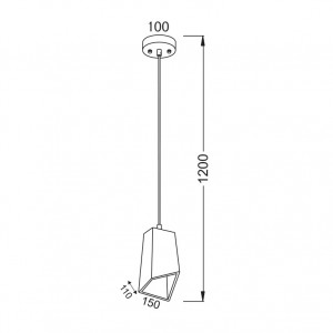 ΚΡΕΜΑΣΤΟ Φ/Σ 1ΧΕ27 ΤΣΙΜΕΝΤΟ ΑΣΥΜΜΕΤΡΟ 15Χ11ΧΗ120CM