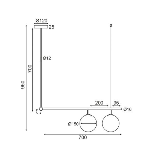 SIA ΚΡΕΜΑΣΤΟ ΦΩΤΟ ΦΩΤΙΣΤΙΚΟ ΜΕΤΑΛΛΟ ΧΡΥΣΟ 76x15xH95CM