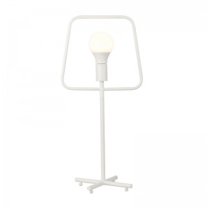 GIOTA ΕΠΙΤΡΑΠΕΖΙΟ ΦΩΤΙΣΤΙΚΟ 1ΦΩΤΟ ΜΕΤΑΛΛΟ ΛΕΥΚΟ 30x23xΗ63cm