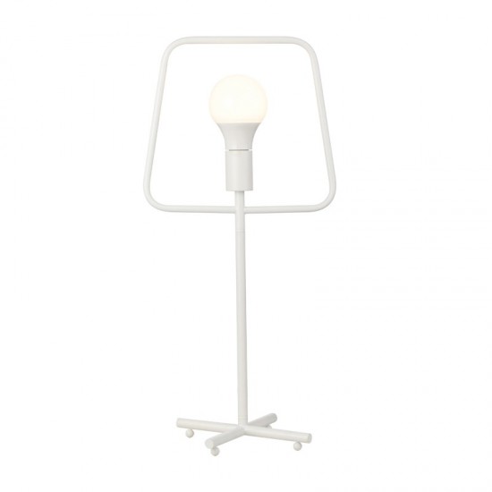 GIOTA ΕΠΙΤΡΑΠΕΖΙΟ ΦΩΤΙΣΤΙΚΟ 1ΦΩΤΟ ΜΕΤΑΛΛΟ ΛΕΥΚΟ 30x23xΗ63cm