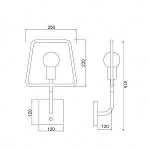 GIOTA ΕΠΙΤOIXIO ΦΩΤΙΣΤΙΚΟ 1ΦΩΤΟ ΜΕΤΑΛΛΟ ΜΑΥΡΟ 25x7xΗ41,5CM