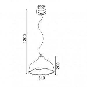 ΚΡΕΜΑΣΤΟ Φ/Σ 1ΧΕ27 ΤΣΙΜΕΝΤΟ Φ31ΧΗ120CM