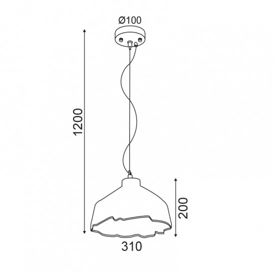 ΚΡΕΜΑΣΤΟ Φ/Σ 1ΧΕ27 ΤΣΙΜΕΝΤΟ Φ31ΧΗ120CM