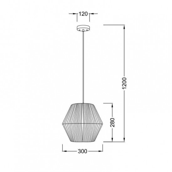 ΚΡΕΜΑΣΤΟ Φ/Σ 1ΧΕ27 ΣΧΟΙΝΙ ΛΕΥΚΟ Φ30ΧΗ120CM