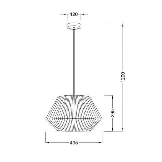 ΚΡΕΜΑΣΤΟ Φ/Σ 1ΧΕ27 ΣΧΟΙΝΙ ΛΕΥΚΟ Φ49,5ΧΗ120CM