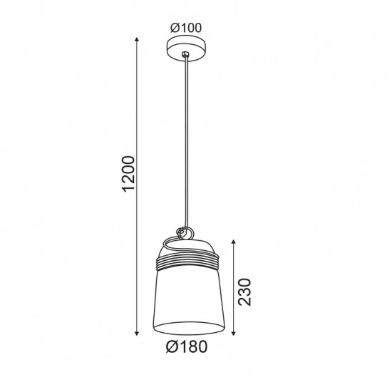 ΚΡΕΜΑΣΤΟ Φ/Σ 1ΧΕ27 ΤΣΙΜΕΝΤΟ+ΥΦΑΣΜΑΤΙΝΟ ΚΑΛΩΔΙΟ Φ18ΧΗ120CM