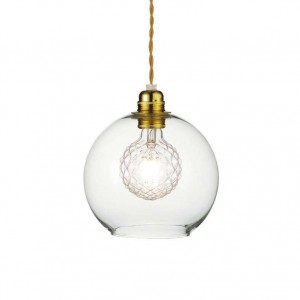 ΚΡΕΜΑΣ Φ/Σ 1ΧΕ27 ΔΙΑΦΑΝ ΓΥΑΛ+ΧΡΥΣΗ ΜΕΤΑΛ.ΑΝΑΡΤΗΣΗ Φ20ΧΗ120CM 