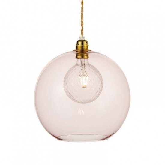 ΚΡΕΜΑΣΤΟ 1ΧΕ27 ΔΙΑΦΑΝ ΡΟΖ ΓΥΑΛΙ+ΧΡΥΣΗ ΜΕΤΑΛΛΙΚΗ ΑΝΑΡΤΗΣΗ Φ30ΧΗ120CM