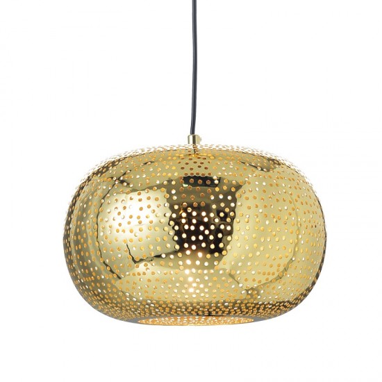 BARLA BALL ΚΡΕΜΑΣΤΟ ΜΟΝΟΦΩΤΟ ΦΩΤΙΣΤΙΚΟ ΧΡΥΣΟ ΜΕΤΑΛΛΟ Φ30xΗ120cm