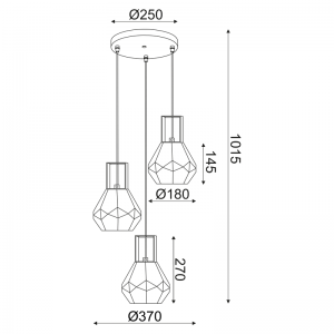 DIAMOND 3ΦΩΤΟ ΦΩΤΙΣΤΙΚΟ ΓΥΑΛΙ ΔΙΑΦΑΝΟ Φ37xΗ101CM