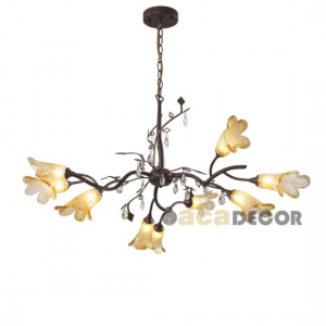 ΚΡΕΜΑΣΤΟ 9ΦΩΤΟ ΜΑΥΡΟ ΓΥΑΛΑΚΙ 9X35W G9 Φ90 Η120CM