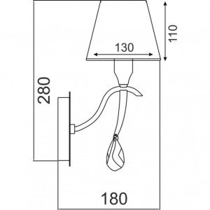 ΑΠΛΙΚΑ ΚΑΠΕΛΑΚΙ ΜΑΥΡΟ 30Χ13cm 40W E14