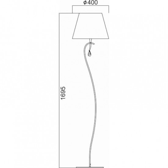 ΔΑΠΕΔΟΥ ΚΑΠΕΛΑΚΙ ΜΑΥΡΟ Φ40cm 1.73m 60W E27
