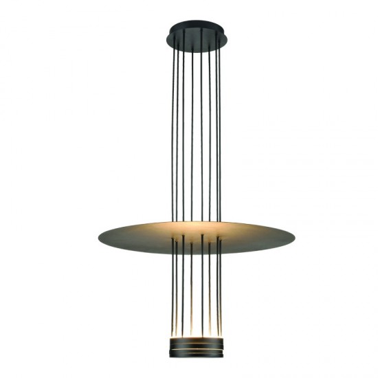 MIKA ΚΡΕΜΑΣΤΟ ΦΩΤΙΣΤΙΚΟ LED ΜΟΝΟΦΩΤΟ ΜΕΤΑΛΛΟ ΜΑΥΡΟ D60xH104CM