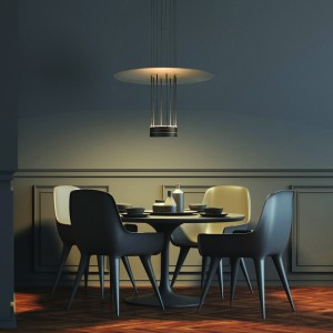 MIKA ΚΡΕΜΑΣΤΟ ΦΩΤΙΣΤΙΚΟ LED ΜΟΝΟΦΩΤΟ ΜΕΤΑΛΛΟ ΜΑΥΡΟ D60xH104CM