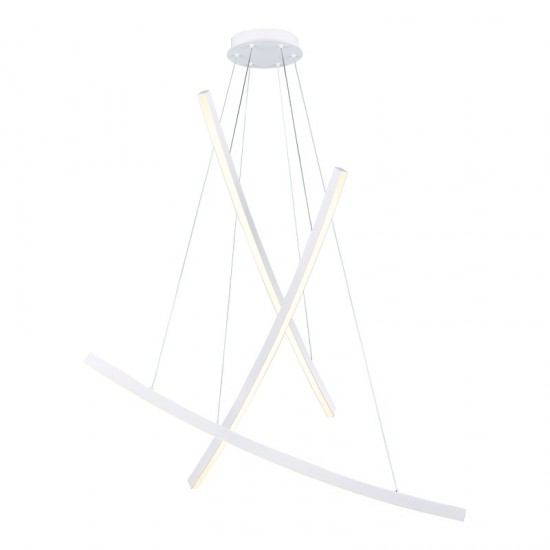 BAILA 3 ΚΡΕΜΑΣΤΟ ΦΩΤΙΣΤΙΚΟ LED ΑΛΟΥΜΙΝΙΟ ΛΕΥΚΟ 102x15x110CM