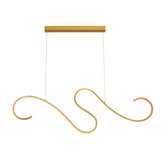 OROS ΚΡΕΜΑΣΤΟ ΦΩΤΙΣΤΙΚΟ ΡΑΓΑ LED ΑΛΟΥΜΙΝΙΟ ΧΡΥΣΟ 110x6xH175CM