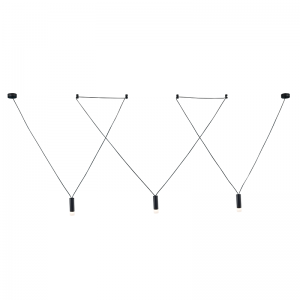 TAPAS X ΚΡΕΜΑΣΤΟ 3ΦΩΤΟ ΦΩΤΙΣΤΙΚΟ ΑΛΟΥΜΙΝΙΟ ΜΑΥΡΟ 3xD3,6xH13CM