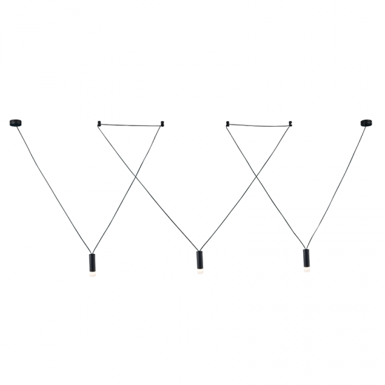 TAPAS X ΚΡΕΜΑΣΤΟ 3ΦΩΤΟ ΦΩΤΙΣΤΙΚΟ ΑΛΟΥΜΙΝΙΟ ΜΑΥΡΟ 3xD3,6xH13CM