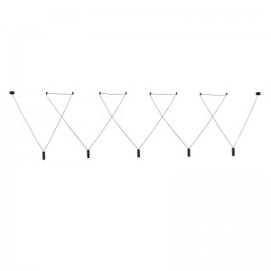 TAPAS X ΚΡΕΜΑΣΤΟ 5ΦΩΤΟ ΦΩΤΙΣΤΙΚΟ ΑΛΟΥΜΙΝΙΟ ΜΑΥΡΟ 5xD3,6xH13CM