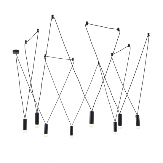 TAPAS X ΚΡΕΜΑΣΤΟ 8ΦΩΤΟ ΦΩΤΙΣΤΙΚΟ ΑΛΟΥΜΙΝΙΟ ΜΑΥΡΟ D3,6xH13CM