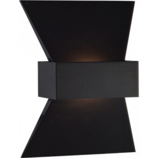 ΕΠΙΤΟΙΧΟ Φ/Σ LED 6W 3000K ΑΛΟΥΜΙΝΙΟ ΜΑΥΡΟ 20Χ16Χ7CM