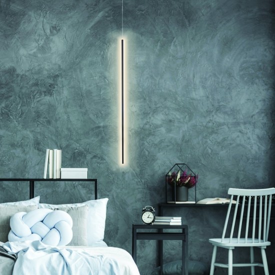 CHIOS ΚΡΕΜΑΣΤΟ ΦΩΤΙΣΤΙΚΟ LED ΜΕΤΑΛΛΟ ΜΑΥΡΟ D8xD1,8xH250CM