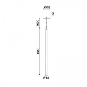 CHIOS ΚΡΕΜΑΣΤΟ ΦΩΤΙΣΤΙΚΟ LED ΜΕΤΑΛΛΟ ΛΕΥΚΟ D8xD1,8xH250CM