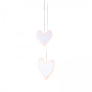 LOVE ΚΡΕΜΑΣΤΟ ΦΩΤΙΣΤΙΚΟ LED ΜΕΤΑΛΛΟ ΛΕΥΚΟ 24x14x100cm