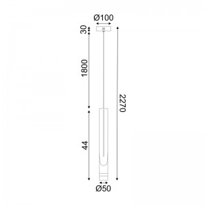 MATSA ΚΡΕΜΑΣΤΟ ΜΟΝΟΦΩΤΟ ΦΩΤΙΣΤΙΚΟ LED ΜΕΤΑΛΛΟ ΜΑΥΡΟ D6xH228CM