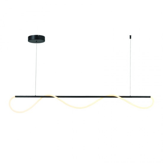 RODOS ΚΡΕΜΑΣΤΟ ΦΩΤΙΣΤΙΚΟ ΡΑΓΑ LED ΜΕΤΑΛΛΟ ΜΑΥΡΟ 190x6xΗ215CM