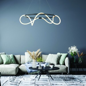 RODOS O ΚΡΕΜΑΣΤΟ ΦΩΤΙΣΤΙΚΟ LED ΜΕΤΑΛΛΟ ΜΑΥΡΟ D80xH230CM