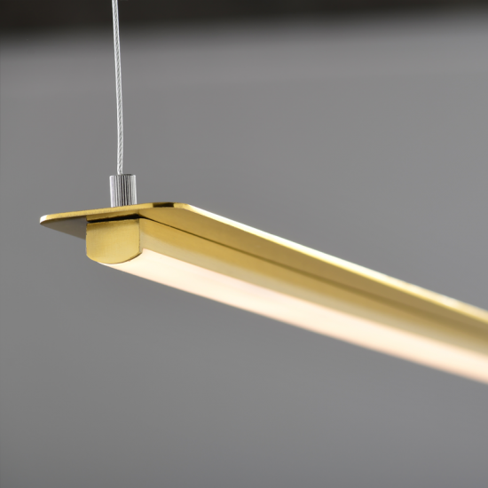 KURT ΚΡΕΜΑΣΤΟ ΦΩΤΙΣΤΙΚΟ LED ΑΛΟΥΜΙΝΙΟ ΧΡΥΣΟ 100x5xH150CM