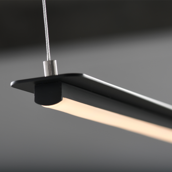 KURT ΚΡΕΜΑΣΤΟ ΦΩΤΙΣΤΙΚΟ LED ΑΛΟΥΜΙΝΙΟ ΜΑΥΡΟ 100x5xH150CM