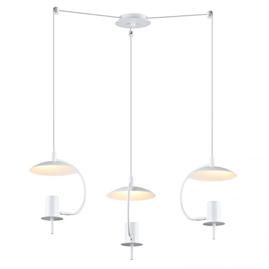 LARA ΚΡΕΜΑΣΤΟ 3ΦΩΤΟ ΦΩΤΙΣΤΙΚΟ ΜΕΤΑΛΛΟ ΛΕΥΚΟ D60xH150CM