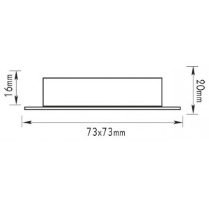 ΣΠΟΤ ΧΩΝΕΥΤΟ ΤΕΤΡΑΓΩΝΟ ΧΡΥΣΟ ΜΑΤ G4 ΜΕ ΓΥΑΛΙ