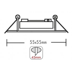ΣΠΟΤ ΤΕΤΡΑΓΩΝΟ  MR11 ΛΕΥΚΟ